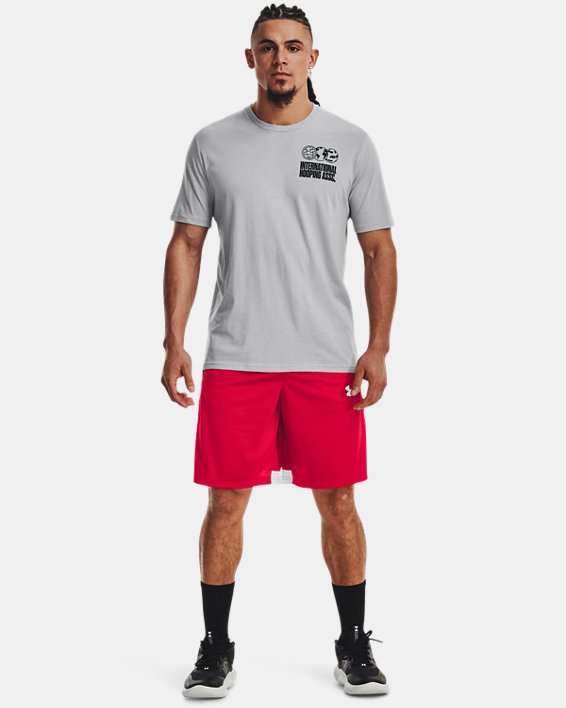 Men's UA International Hoops T-Shirt, Gray, pdpMainDesktop image number 2